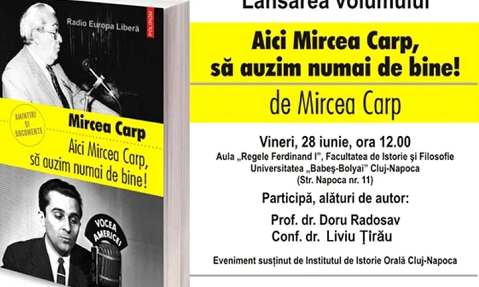 Eveniment dedicat lui Mircea Carp, la Cluj jpeg