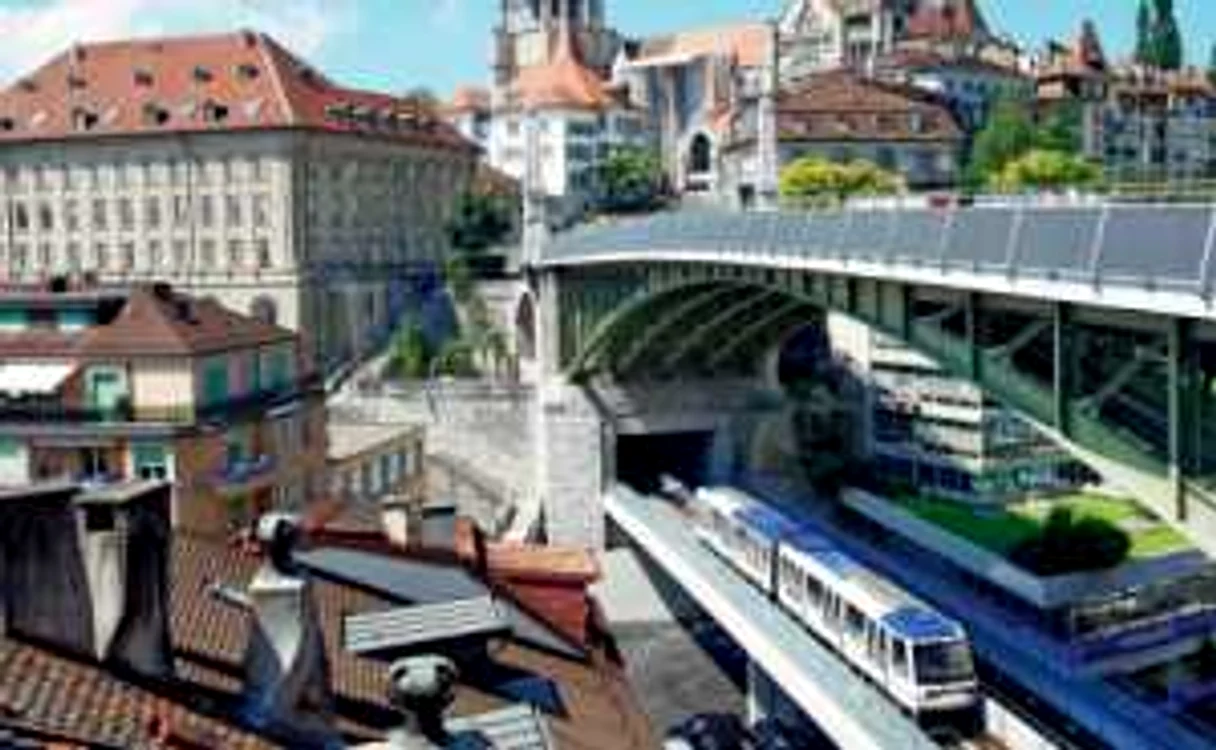 Vechi şi nou în Lausanne: clădirile de sute de ani şi traseul de suprafaţă al metroului