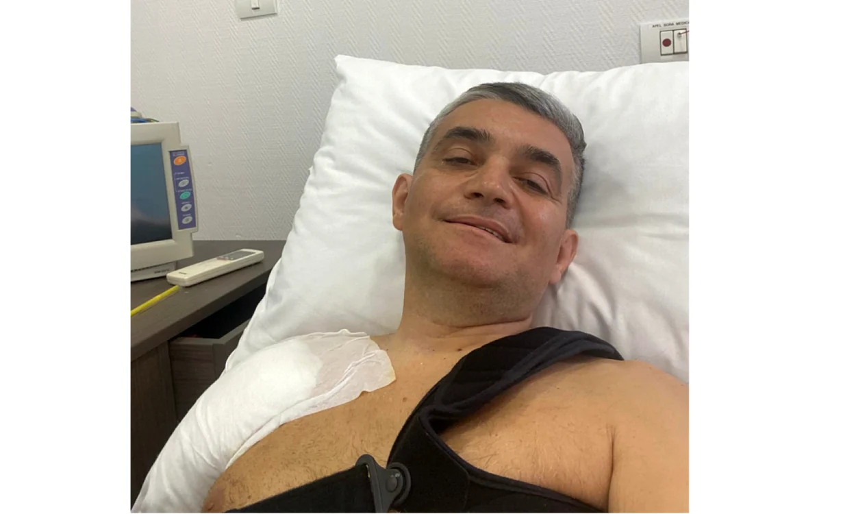 Vlad Oprea, primarul din Sinaia, operat la umăr, după un accident la schi FOTO Facebok/primarsinaia