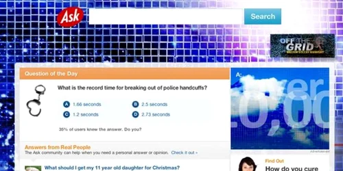 Site-ul ask.com are 53 de milioane de utilizatori unici pe lună