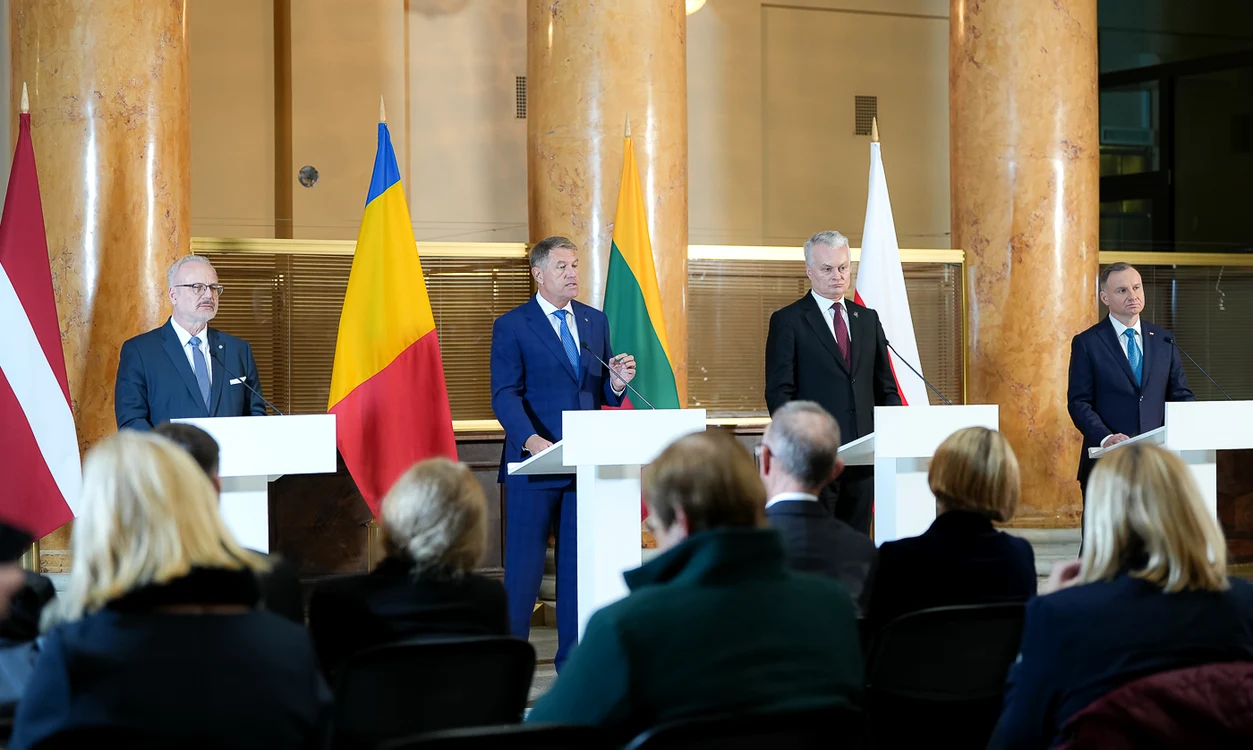 Declarație comună semnată în urma vizitei lui Iohannis în Lituania FOTO: PRESIDENCY