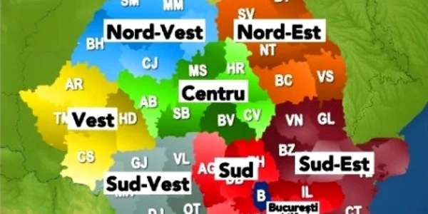 Sălajul ar urma să facă parte din “superjudeţul” de Nord Vest alături de Cluj, Maramureş, Satu Mare, Bistriţa şi Bihor. Foto: Harta Adevărul