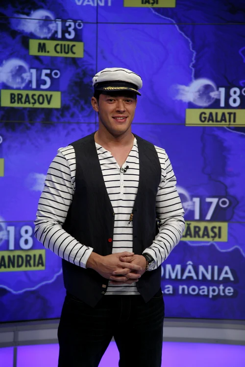 Victor Slav, pe vremea când prezenta rubrica “Meteo”, la PRO TV