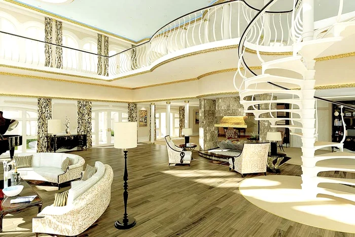 Vasul imită cele mai frumoase străzi şi clădiri din principat