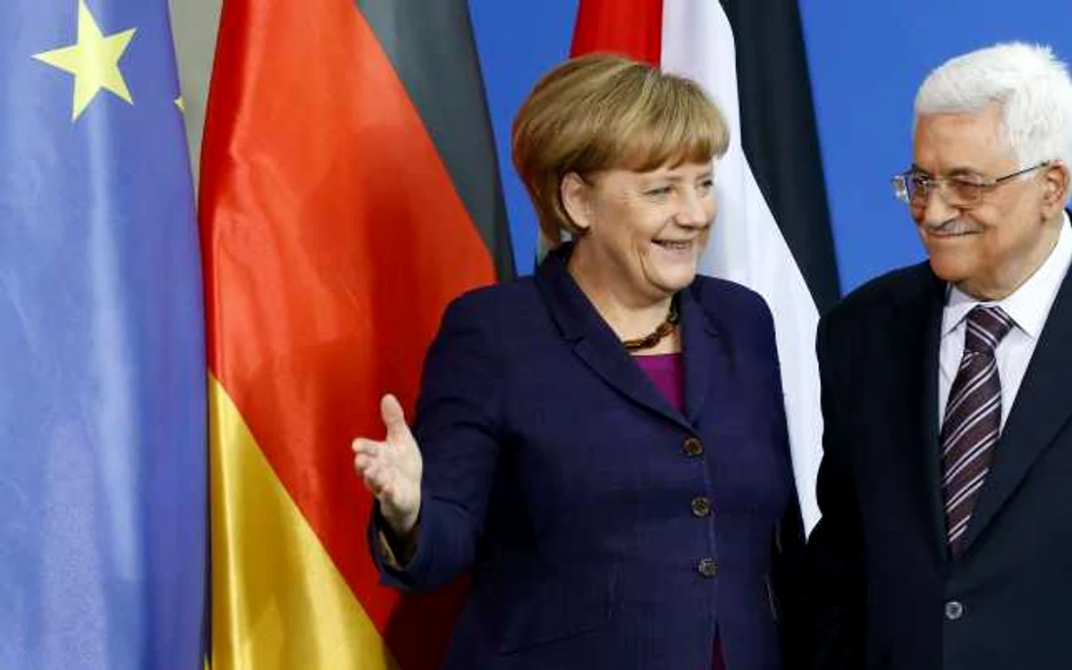Angela Merkel şi Mahmoud Abbas FOTO Reuters