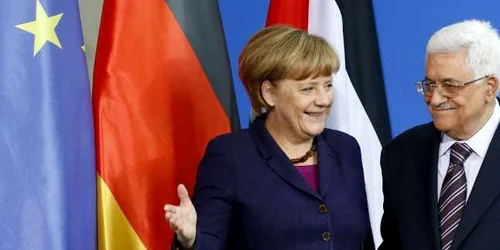 Angela Merkel şi Mahmoud Abbas