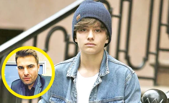 Mario (16 ani), fiul  lui Adrian Mutu,  joacă baschet