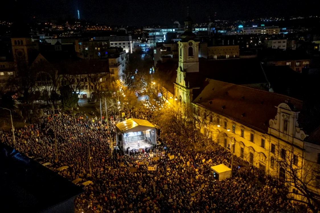 Protest în Bratislava, Slovacia FOTO EPA EFE (arhiva)