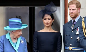 Prințul Harry și Meghan Markle cu Regina Elisabeta  foto   Getty jpg