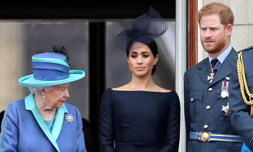 Prințul Harry și Meghan Markle cu Regina Elisabeta  foto   Getty jpg