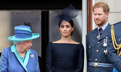 Prințul Harry și Meghan Markle cu Regina Elisabeta  foto   Getty jpg