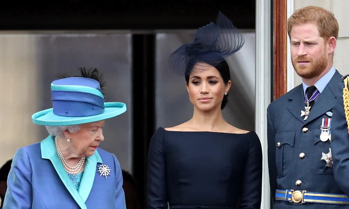 Prințul Harry și Meghan Markle cu Regina Elisabeta  foto   Getty jpg