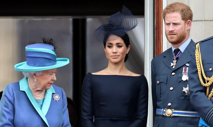 Prințul Harry și Meghan Markle cu Regina Elisabeta  foto   Getty jpg