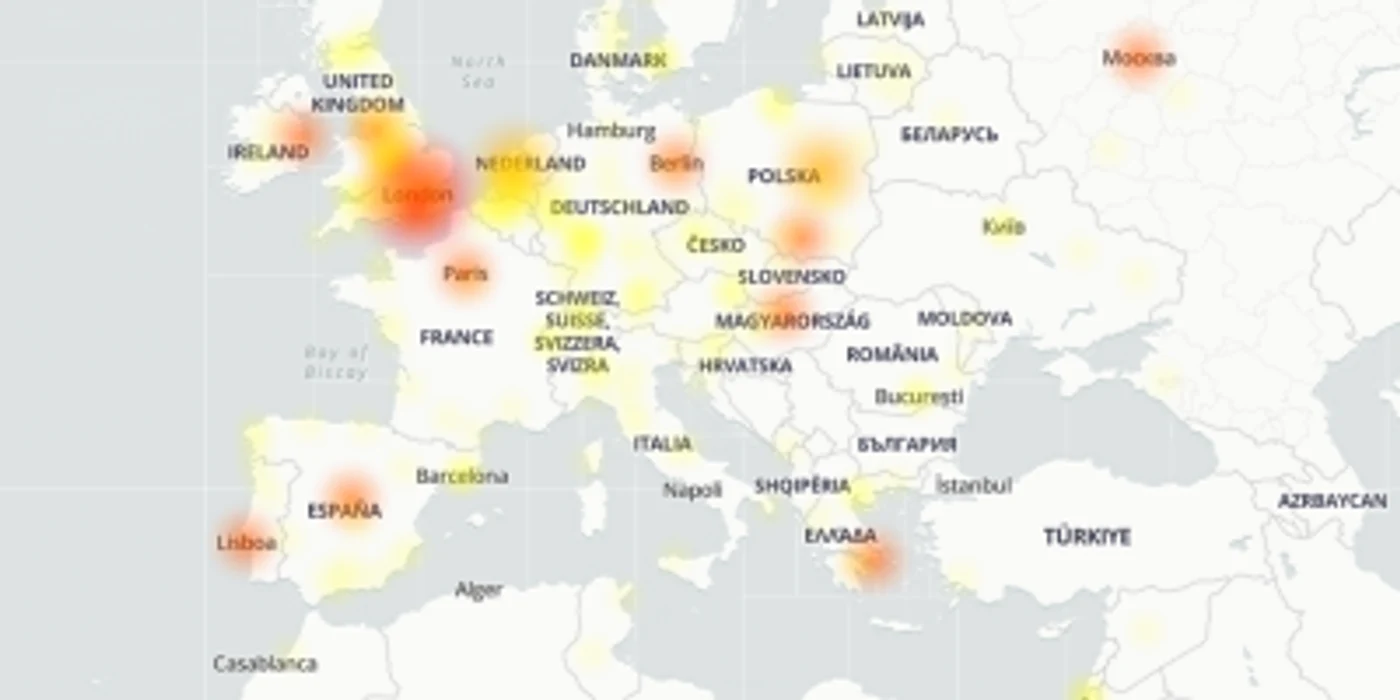 DownDetector harta gmail