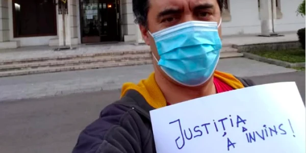 Constantin - protestatar avertisment Jandarmerie Constanţa Kovesi victorie CEDO Sursa Facebook Rezistenţa Constanţa
