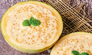 pepene galben cu perle de tapioca jpg