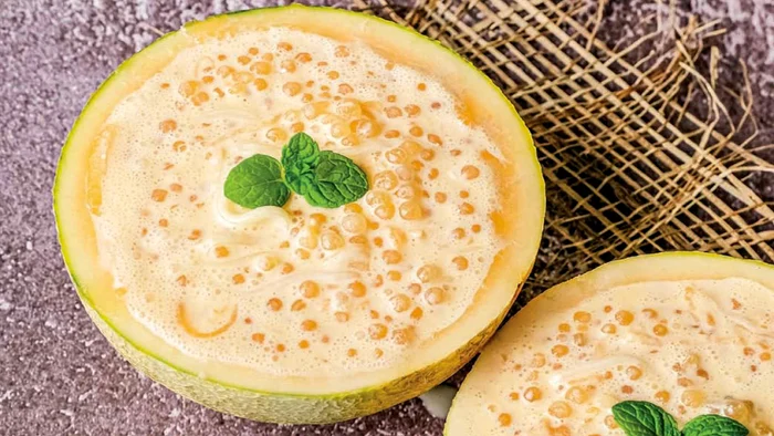 pepene galben cu perle de tapioca jpg