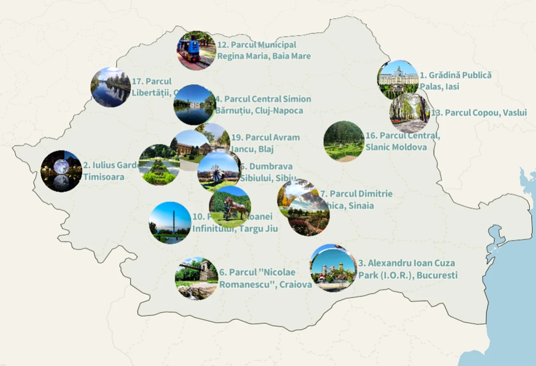 Cele mai bine cotate parcuri și grădini publice din România Sursa Analiza ClubulCopiilor ro jpg