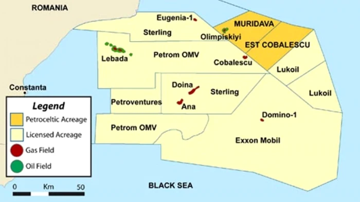 Perimetrele concesionate în Marea Neagră