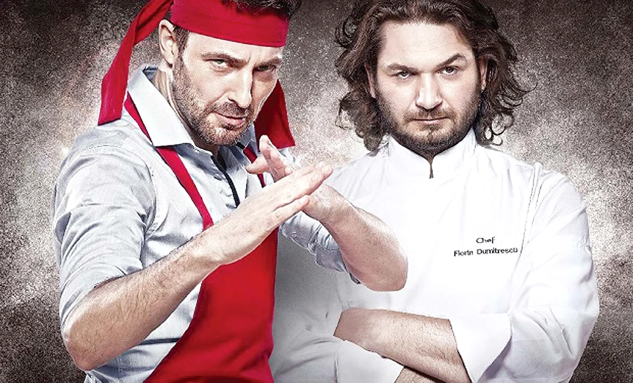 Andrei Aradits,  alături de  Chef Florin  Dumitrescu