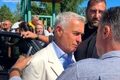 Călin Georgescu la Mănăstirea Dobrovăț, în timpul vizitei sale în județul Iași