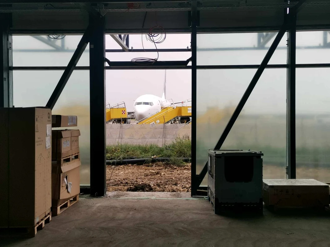 Construcția noului terminal de pe Aeroportul Timișoara FOTO Ștefan Both