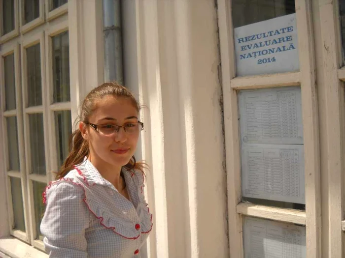 Irina Demetra Şuşnea, singura elevă de 10 din judeţ de la Evaluare FOTO Adevărul