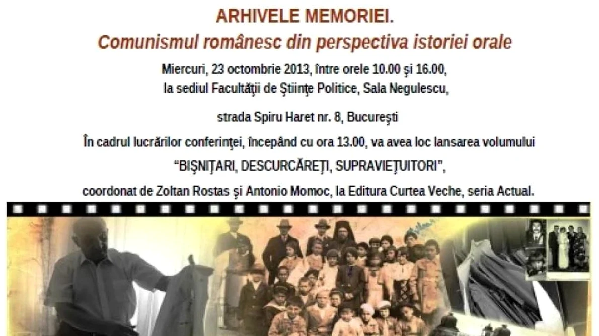 Arhivele memoriei: Comunismul românesc din perspectiva istoriei orale jpeg
