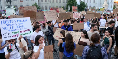 Studenți protest burse FOTO Inquam / Octav Ganea 