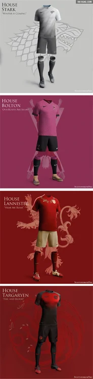 Aşa ar arăta echipele de fotbal din The Game of Thrones