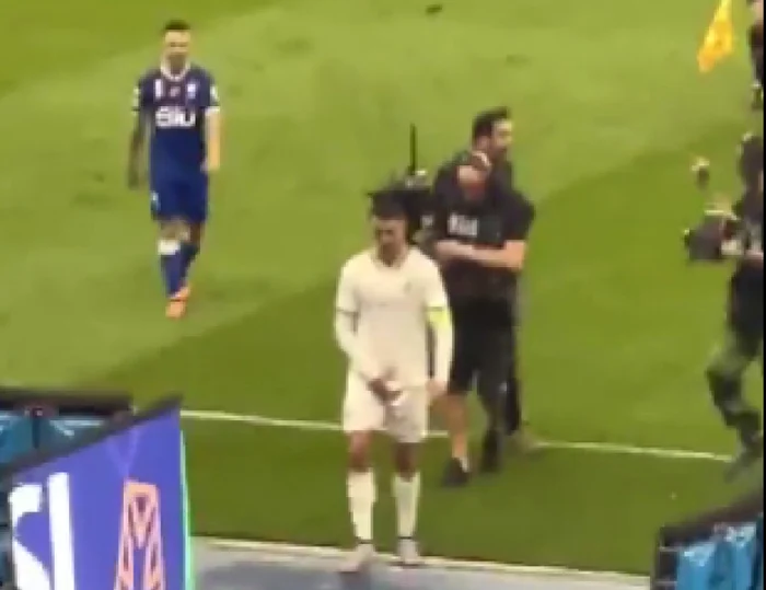 Ronaldo, gest sfidător la adresa suporterilor. Captură TV