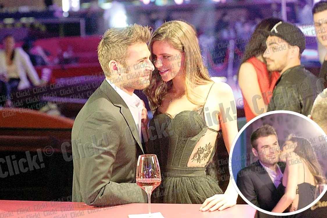 Adi Mutu şi Cosmina au jucat rolul unui cuplu venit în club, la distracţie (Foto: Mihai Ionescu)