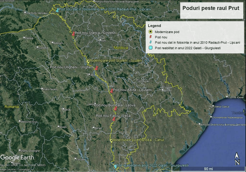România construiește trei poduri rutiere noi peste Prut. Care va fi durata lucrărilor