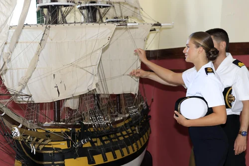 Prințesa Leonor la Școala de Marină Militară Navală. FOTO: Escuela Naval Militar de Marin