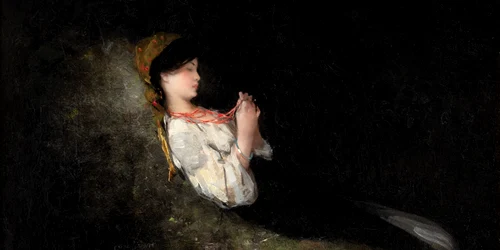 Tărăncuță odihnindu se, pictură Nicolae Grigorescu  Foto Artmark jpg
