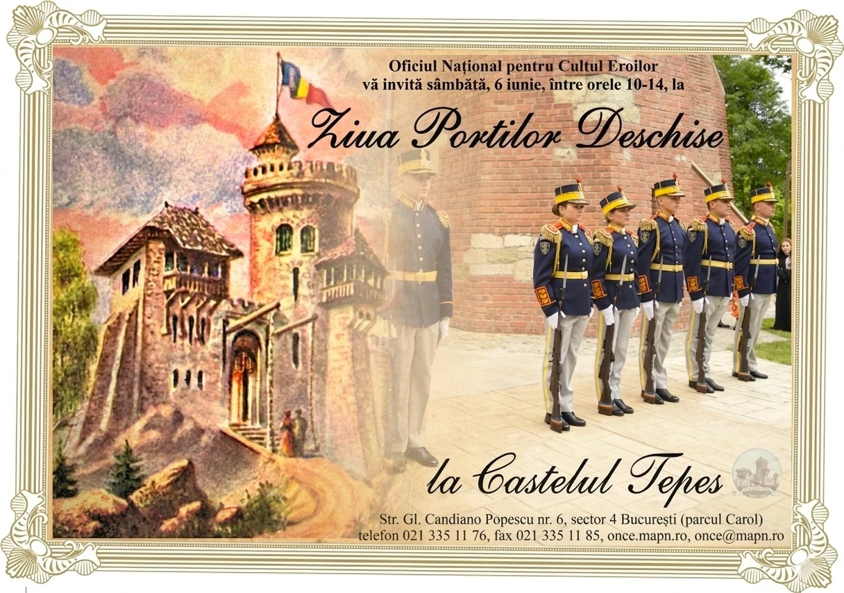 Cum va fi sărbătorită Ziua Eroilor la Castelul Țepeș din Parcul Carol I. Accesul publicului este gratuit