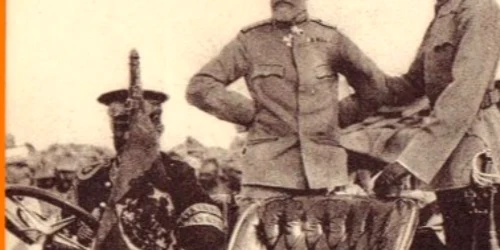 Regele Carol I şi generalul Alexandru Averescu (şeful Marelui Stat Major) pe front în Bulgaria - Al Doilea Război Balcanic Sursa muzeulvirtual.ro