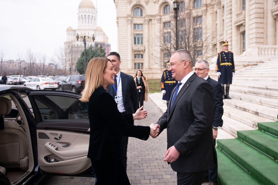Ciucă, discuții privind strategia la alegerile europarlamentare cu șefa PE: Miza este păstrarea forțelor pro-europene