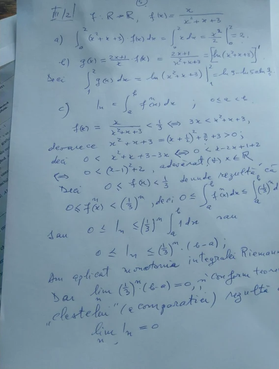 Rezolvări matematică bac 2021