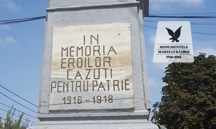 «Monumentele Marelui Război»: Monumentul Eroilor din comuna Vânători, județul Galați / FOTO jpeg