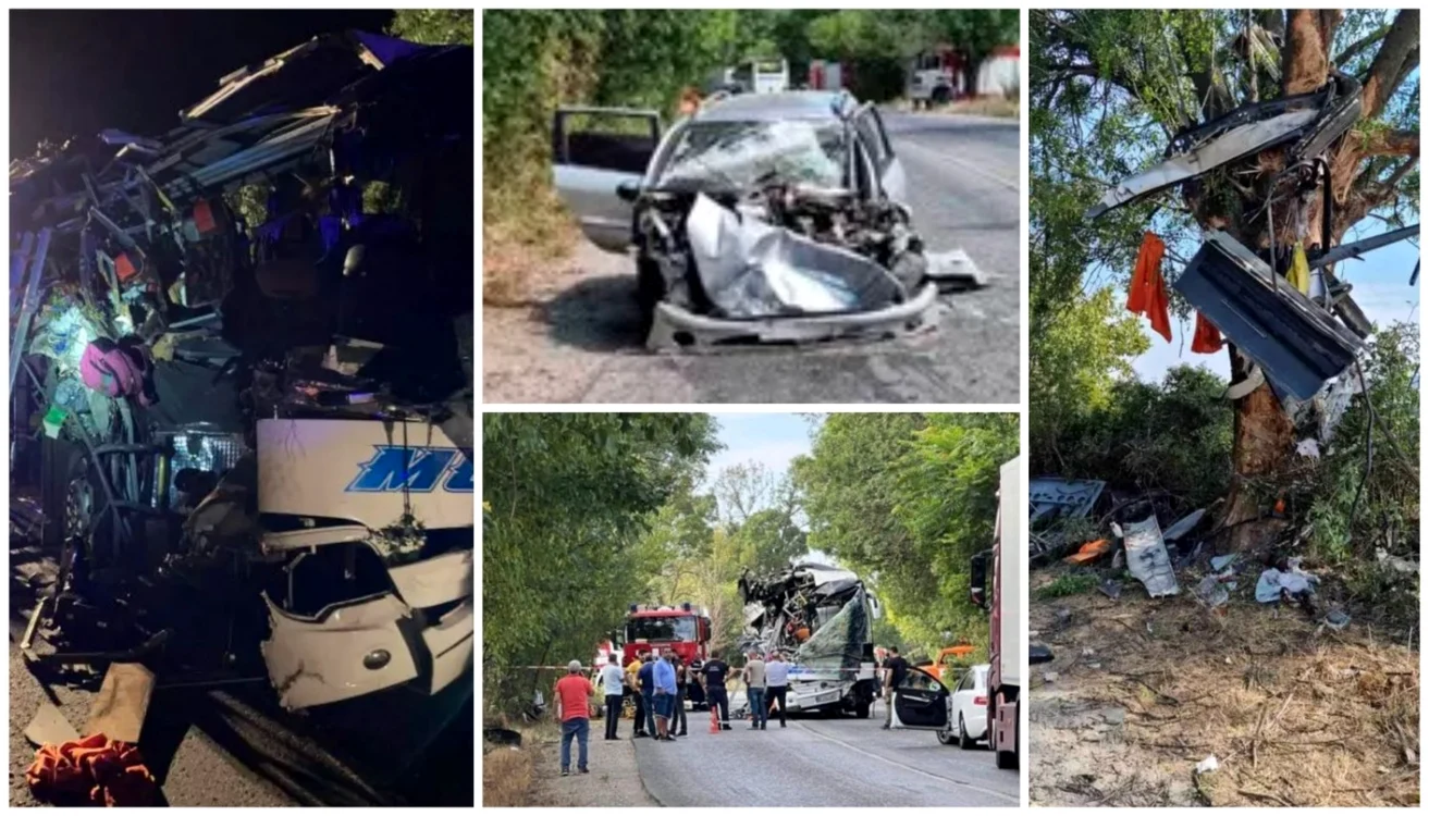 Imagini de la accidentul din Bulgaria FOTO dariknews.bg bntnews.bg nova.bg