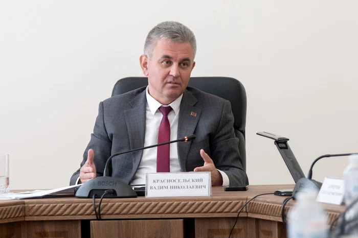 Vadim Krasnoselski susține că situația economică a regiunii este critică. FOTO: President.gospmr.org
