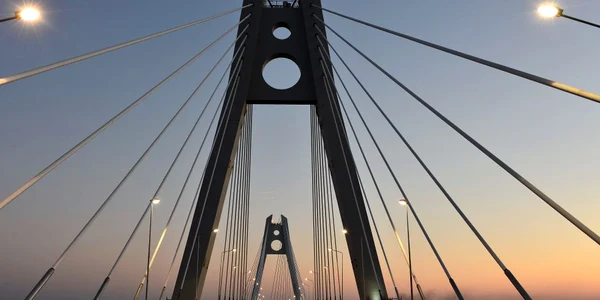 Noul pod de la Agigea - cel mai mare pod hobanat din România Sursă foto APMC