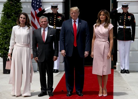 President Trump Welcomes King Abdullah And Queen Rania Of Jordan To White House jpeg