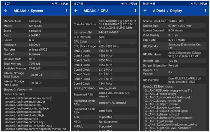 Samsung Galaxy S22 Ultra specificatii
