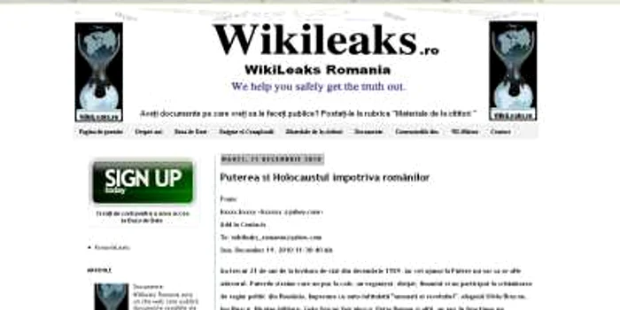 Varianta românească a mult mai celebrului Wikileaks