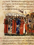 Împăratul bizantin Teofil Iconoclastul, în cronica lui Ioan Skylitzes (© Wikimedia Commons)