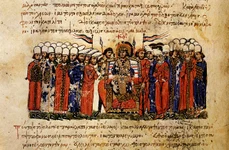 Împăratul bizantin Teofil Iconoclastul, în cronica lui Ioan Skylitzes (© Wikimedia Commons)
