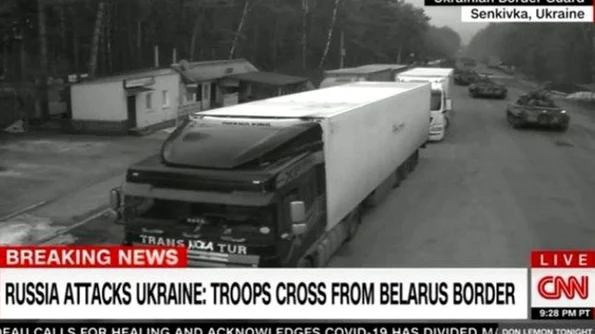VIDEO // Trupe şi vehicule militare, filmate trecând din Belarus în Ucraina jpeg