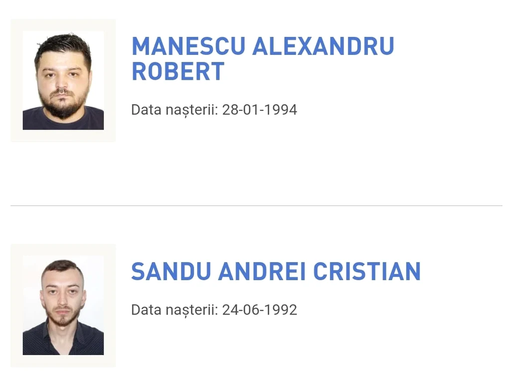 Cei doi tineri sunt dați în urmărire generală, pentru că s-au emis mandate de arestareFoto: IPJ Gorj
